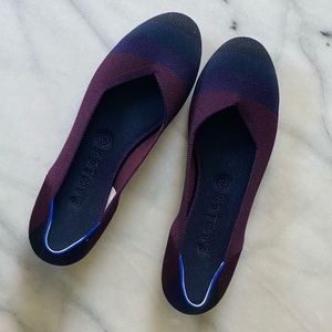 Rothy’s blackberry captoe flats sz 10